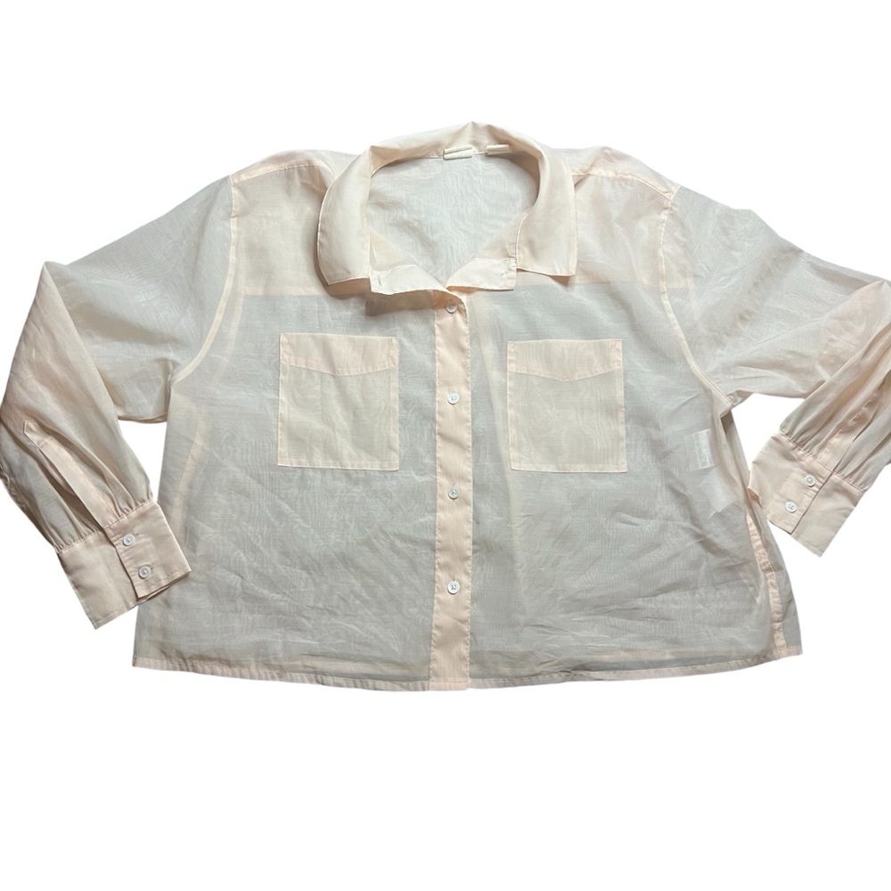 Levi's Light Pink Long Sleeve Button Down Shirt Women XL EUC